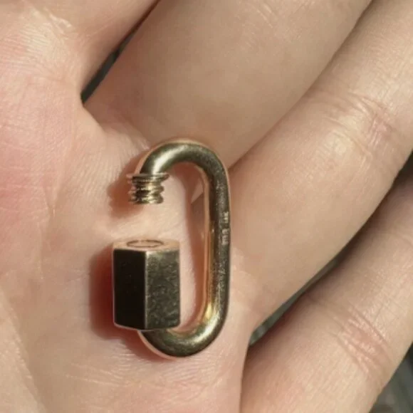 Marla Aaron Yellow Gold Chubby Medium Lock - Picture 5 of 7